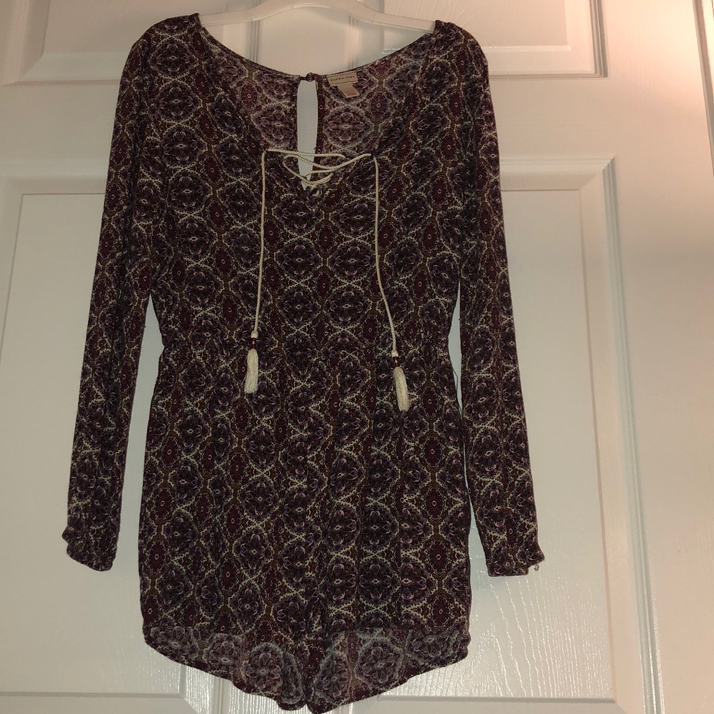 Printed shorts romper